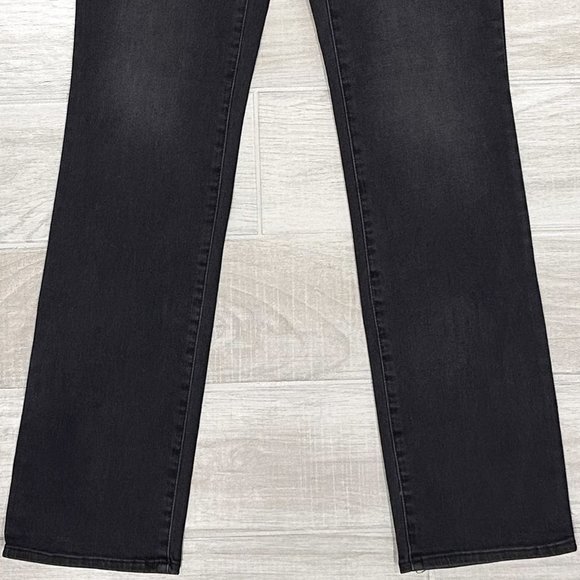 NYDJ Marilyn Mid-Rise Straight Jeans w/ Trouser Detail in Glenbrook Dark Gray - Picture 8 of 16